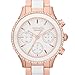 DKNY Brooklyn White Dial Chronograph Steel and Ceramic Ladies Watch NY8825