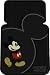 Vintage Mickey Mouse Style Universal-Fit Molded Front Floor Mats - Set of 2