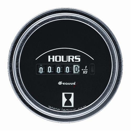 Equus 7210 Hourmeter - Black Dial