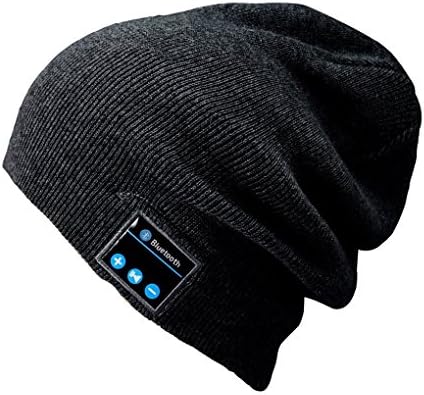 Etterfly Bluetooth Winter Hat Built-in Wireless Stereo Speaker Headphone Headset Christmas Halloween Gift for Outdoors Hands-Free Earphone (Black)