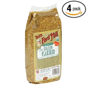 Bob's Red Mill Organic Golden Flaxseeds, 24-Ounce Packages (Pack of 4)