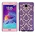 ABC(TM) Fashion Cute Carved Damask Vintage Pattern Hard Case Cover For Samsung Galaxy Note 4 (Purple)