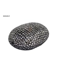 32*24*17mm Diamond Pave Spacer Bead .925 Sterling Silver Jewelry