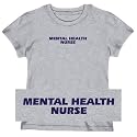 T-SHIRT WOMAN HEATHER GRAY " SIMPLE WORD MENTAL HEALTH NURSE " Large