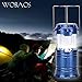 WOBAOS Camping Lanterns-Solar Flashlights -LED Camp lantern-Portable Outdoor Water Resistant Ultra Bright Rechargeable Lanterns（Golden,Black,Blue)