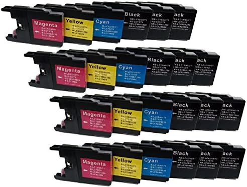 24 Pack of Compatible Ink Cartridges(Black/Cyan/Magenta/Yellow)for LC12/LC40/LC71/LC73/LC75/LC400/LC1220/LC1240