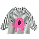 幼児 赤ちゃん ベビー 子供服 お食事用 スモック 幼稚園キッズ 絵画用エプロン うわっぱり 防水 防汚 洗いやすい 快適 柔らかい 綿製 90cm（2－3歳）