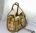 Burberry Handbags (Gold) Leather Coated Canvas Baby Beaton Bag 32612371