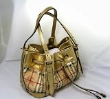 Burberry Handbags (Gold) Leather Coated Canvas Baby Beaton Bag 32612371 JUST REDUCED!!