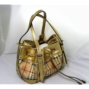 Burberry Handbags (Gold) Leather Coated Canvas Baby Beaton Bag 32612371 JUST REDUCED!!