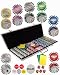 650 11.5 Gram Dual Pattern Clay Composite Gambling Poker Chip Chipset with Gaming Accessories.