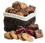 Geoff & Drew's Christmas Greetings Basket of 16 Fresh Baked Oatmeal Cranberry Cookies, 8 Brownies