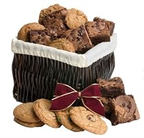 Geoff & Drew's Christmas Greetings Basket of 16 Fresh Baked Cookies & 8 Brownies