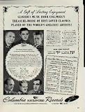 A Gift of Lasting Enjoyment, Glorious Music From Columbia. Featured performers include Walter Gieseking, John Barbirolli, Artur Rodzinski, Joseph Szigeti, Nelson Eddy, and Gregor Piatigorsky. ..... 1940 Columbia Masterworks Records Ad, A4599.