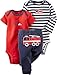 Carter's Baby Boys' 3 Piece Take Me Away Set (Baby) - Firetruck - 3M