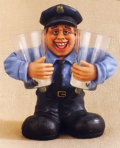 Finding Nemo Bathroom Decor on Police Man Character Tequila Shot Glass Holder 3 Piece Set