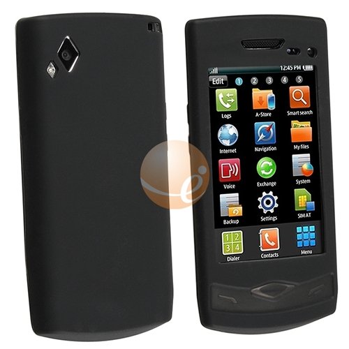 Silicone Skin Case for Samsung Wave S8500 - Black