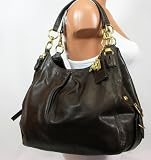 Coach Madison Leather Maggie Shoulder Hobo Bag Purse Tote 15742 Brown