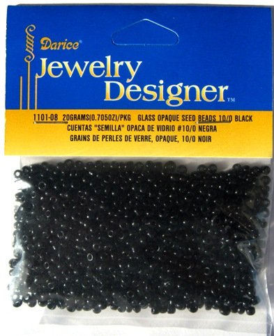 10/0 Rocaille Seed Beads, Black