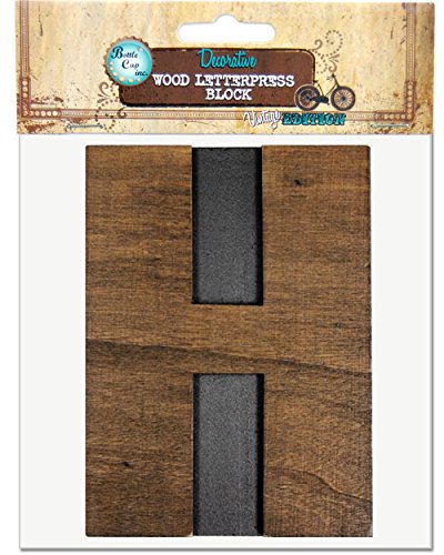 Decorative Wood Letterpress Blocks Vintage Edition-Letter H
