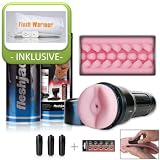 Fleshjack Vibro - Pink Bottom Touch HOT-Pack+Pflege (inklusive Fleshwarmer zum Aufw�rmen und lsb Spezial-Pflegepuder)