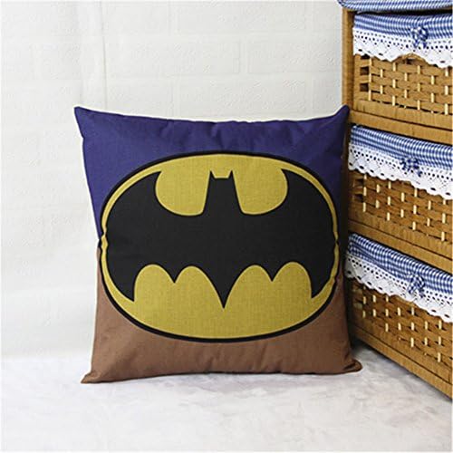 GUZIDI Decorative Throw Pillow Case Cover Personalized Cushion Cover Home Sofa 18 X 18 Inch Super heroes (Bat man)