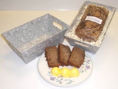 Scott's Cakes Zucchini Bread in a Grey Victorian Tray by Scott's Cakes