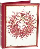 Caspari Christmas List Book, Pepperberry Wreath