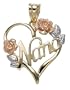 14k Yellow and Rose Gold Nana Heart Charm