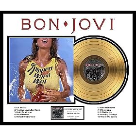 Bon Jovi Slippery When Wet 24 KT Gold Record Limited Edition