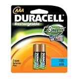 Duracell 2-Pack of AAA NiMH Rechargeable Batteries (DC2400B2)