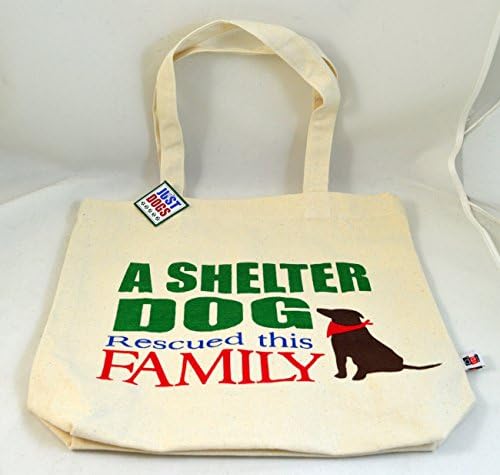 Canvas Tote Bag for Rescue and Shelter Dog Lovers (A Shelter Dog Rescued This Family)