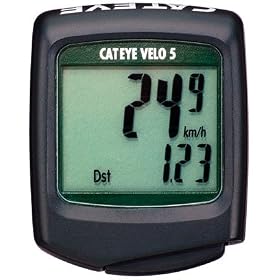 Cateye CC-VL500 Velo 5-Function Bicycle Computer (Black)