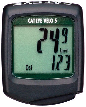 Cateye CC-VL500 Velo 5-Function Bicycle Computer (Black)