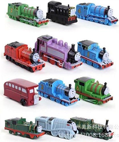 New 2015 12pcs/lot Thomas Mini Trains Figure Toys Thomas and His Friends Children's Educational Trains Toys lutka Akcija Slika heroja djecu