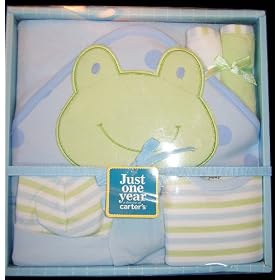Buy Carter's Just One Year - Baby Boy 6 Piece Essential Gift Set - Includes: Bodysuit, Froggy... by carter's