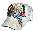 HAT89 White Drama Queen Rhinestone Baseball Hat