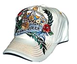 HAT89 White Drama Queen Rhinestone Baseball Hat