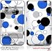 iPod Touch 2G & 3G Skin and Screen Protector Kit - Lots of Dots Blue on White