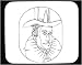 Decorated Mouse Pad with man, 