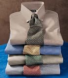 Traveler Pinpoint Houndstooth Buttondown Collar Dress Shirt Big or Tall