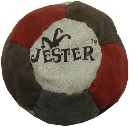 Jester Maroon & Greys 12-Panel Hacky Sack / Footbag - Comes with Tips & Game Instructions -