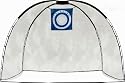 Longridge - Cage Practice Net with Target (7ft x 11ft x 4.4ft)