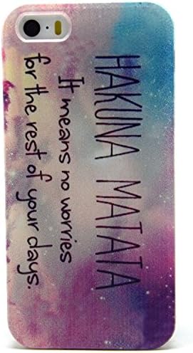 iPhone 5 Case, iPhone 5S Case, VIM Shop [HAKUNA MATATA Design] Soft TPU Case For iPhone 5/5S (4.0Inch)