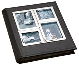 Kitchen & Housewares : Umbra Horizon Metal and Faux Leather Photo Album Holds 104 4" x 6" Photos - Chrome & Black