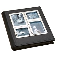 Umbra 308482-152 Horizon Metall und Lederimitat Fotoalbum f�r 104 Fotos 10 x 15 cm chrom / schwarz