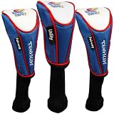 NCAA Kansas Jayhawks Royal Blue 3-Pack Golf Club Headcovers