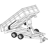 Trailer Blueprints - 12ft. x 6ft.4in. Hydraulic Dump Tandem Axle