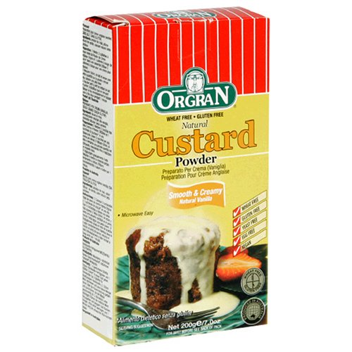 OrgraN Custard Powder, Natural Vanilla, 7-Ounce Packages (Pack of 8)