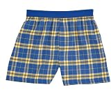 Royal Blue Gold Plaid check flannel cotton boxers boxer shorts available in 8 sizes